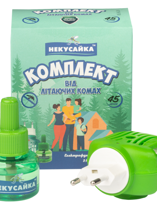 Комплект від літаючих комах: електрофумігатор універсальний пристрій + рідина від літаючих комах, 30 мл
